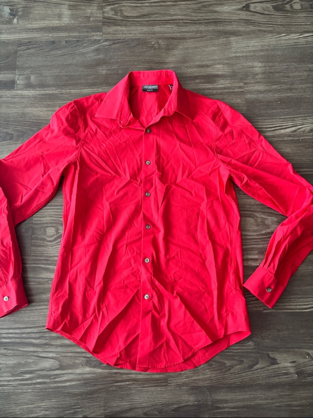 Van Heusen Slim Fit Red Dress Shirt